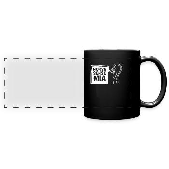 Horse Equestrian Sports - Full Colour Panoramic Mug - black - Front