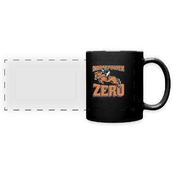 Horse Equestrian Sports - Full Colour Panoramic Mug - black - Front