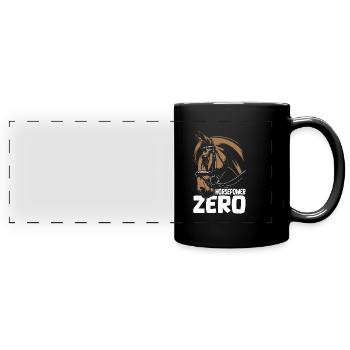 Horse Equestrian Sports - Full Colour Panoramic Mug - black - Front