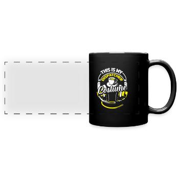 Notruf Leitstelle Einsatzzentrale - Panorama-Tasse farbig - Schwarz - Vorne
