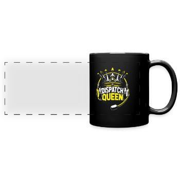 Notruf Leitstelle Einsatzzentrale - Panorama-Tasse farbig - Schwarz - Vorne