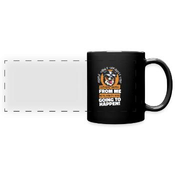 Australian Shepherd - Full Colour Panoramic Mug - black - Front