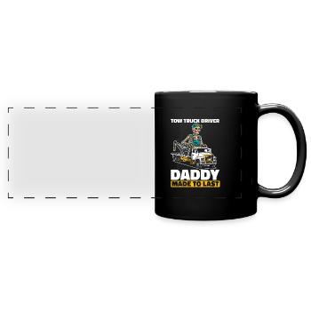 Abschleppdienst Abschlepper Skelett - Panorama-Tasse farbig - Schwarz - Vorne