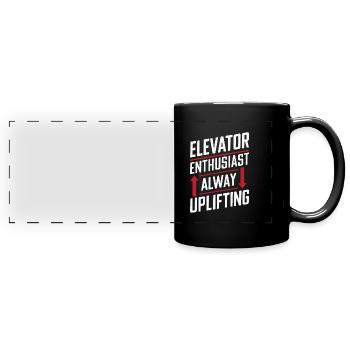 Elevator Elevator - Full Colour Panoramic Mug - black - Front