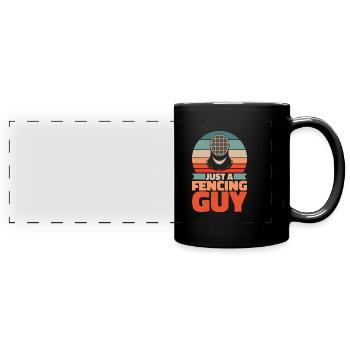 Fechten Fechter Just A Fencing Guy - Panorama-Tasse farbig - Schwarz - Vorne