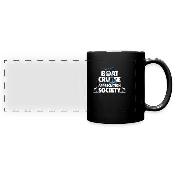Kreuzfahrt - Panorama-Tasse farbig - Schwarz - Vorne