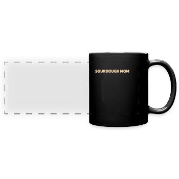 Pain au levain - Mug panoramique uni - noir - Devant