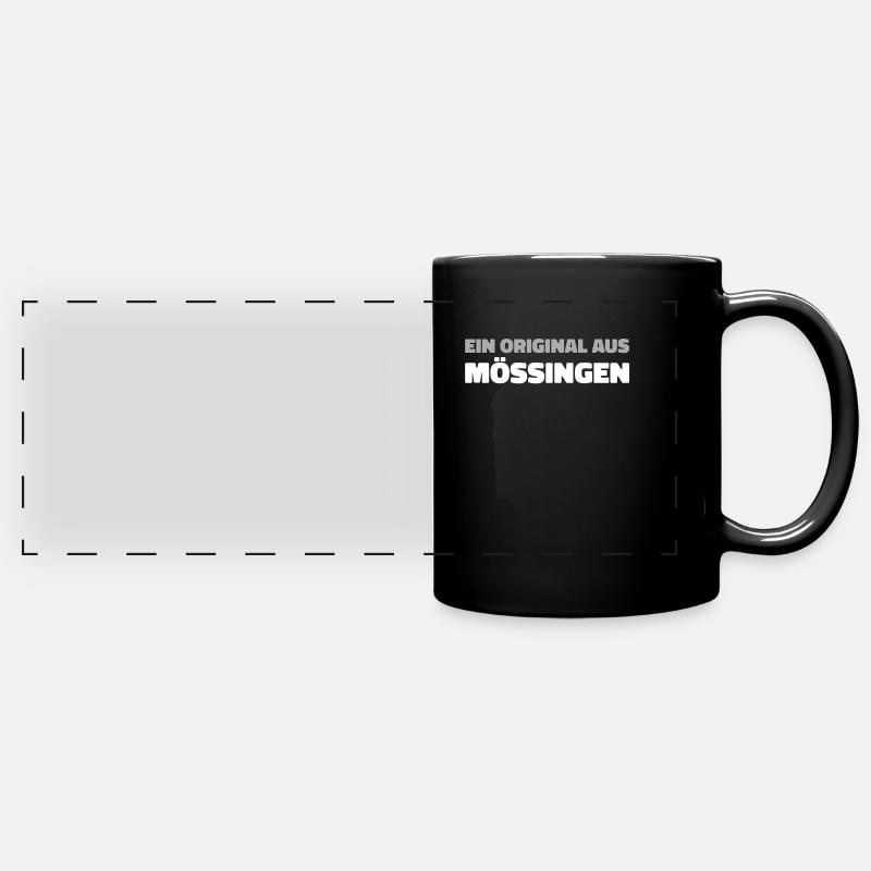 Ville allemande de Mössingen, Bade-Wurtemberg - Mug panoramique uni - noir