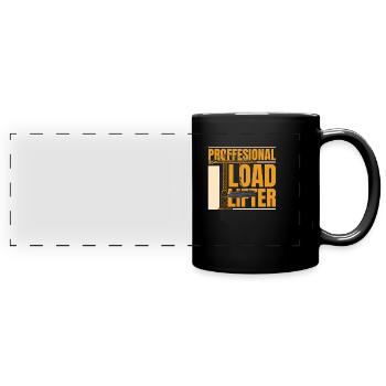 Kranfahrer Kranführer - Panorama-Tasse farbig - Schwarz - Vorne
