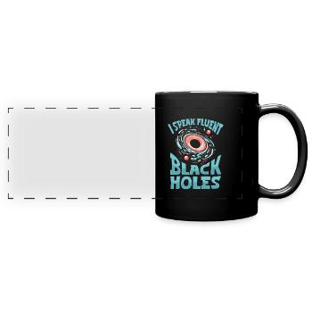 Astrophysiker - Panorama-Tasse farbig - Schwarz - Vorne