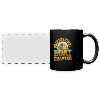Boat builders - Full Colour Panoramic Mug - black - Front