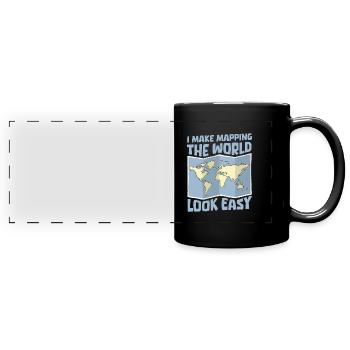 Geography Geographer - Full Colour Panoramic Mug - black - Front