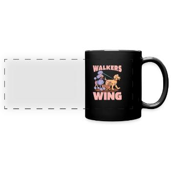 Équipe maître-chien - Mug panoramique uni - noir - Devant