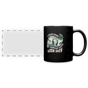 Conseiller financier - Mug panoramique uni - noir - Devant