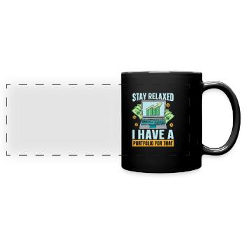 Conseiller financier - Mug panoramique uni - noir - Devant
