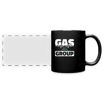 Tankwart Team - Panorama-Tasse farbig - Schwarz - Vorne