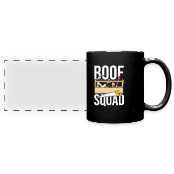 Escouade de couvreurs - Mug panoramique uni - noir - Devant