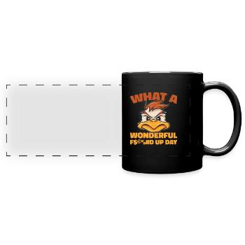 Ente Fucked Up Day - Panorama-Tasse farbig - Schwarz - Vorne