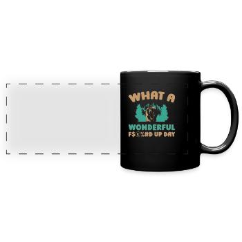 Bär Braunbär Fucked Up Day - Panorama-Tasse farbig - Schwarz - Vorne