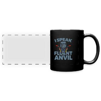 Schmied Metallbauer - Panorama-Tasse farbig - Schwarz - Vorne