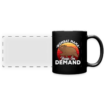 Wombat Mama Wombat Propriétaires d’animaux australiens - Mug panoramique uni - noir - Devant