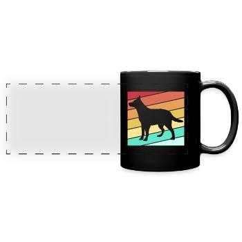 Australian Cattle Dog - Panorama-Tasse farbig - Schwarz - Vorne