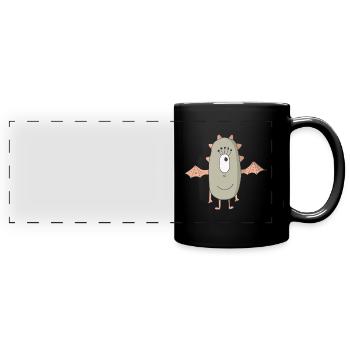 Monster - Panorama-Tasse farbig - Schwarz - Vorne