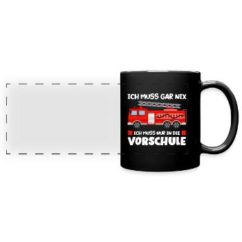 Vorschule Feuerwehr Vorschulkinder Geschenk - Panorama-Tasse farbig - Schwarz - Vorne