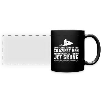 Jetski Jetskifahren Wintersport Geschenk - Panorama-Tasse farbig - Schwarz - Vorne