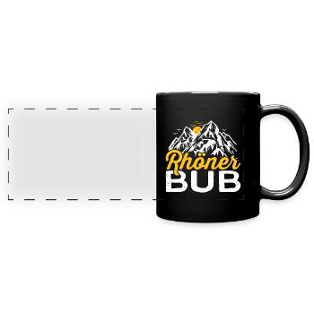 Rhöner Bub - Region Rhön Gebirge - Panorama-Tasse farbig - Schwarz - Vorne