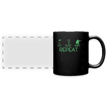 Terrain de chasse Chasseurs Chasse chasse chasse - Mug panoramique uni - noir - Devant