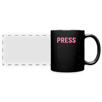 Press Reporter Journalist Author Journalism - Full Colour Panoramic Mug - black - Front