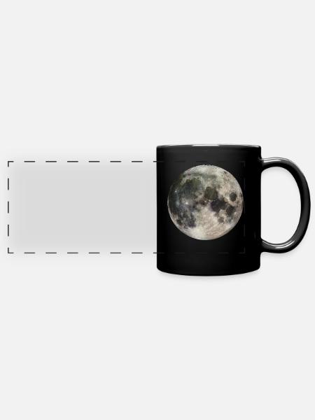 Mond - Panorama-Tasse farbig - Schwarz