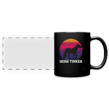 Irish Tinker - Cheval rétro style - Mug panoramique uni - noir - Devant