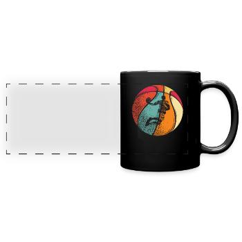 Basketball Fan Basketballer Geschenkidee - Panorama-Tasse farbig - Schwarz - Vorne