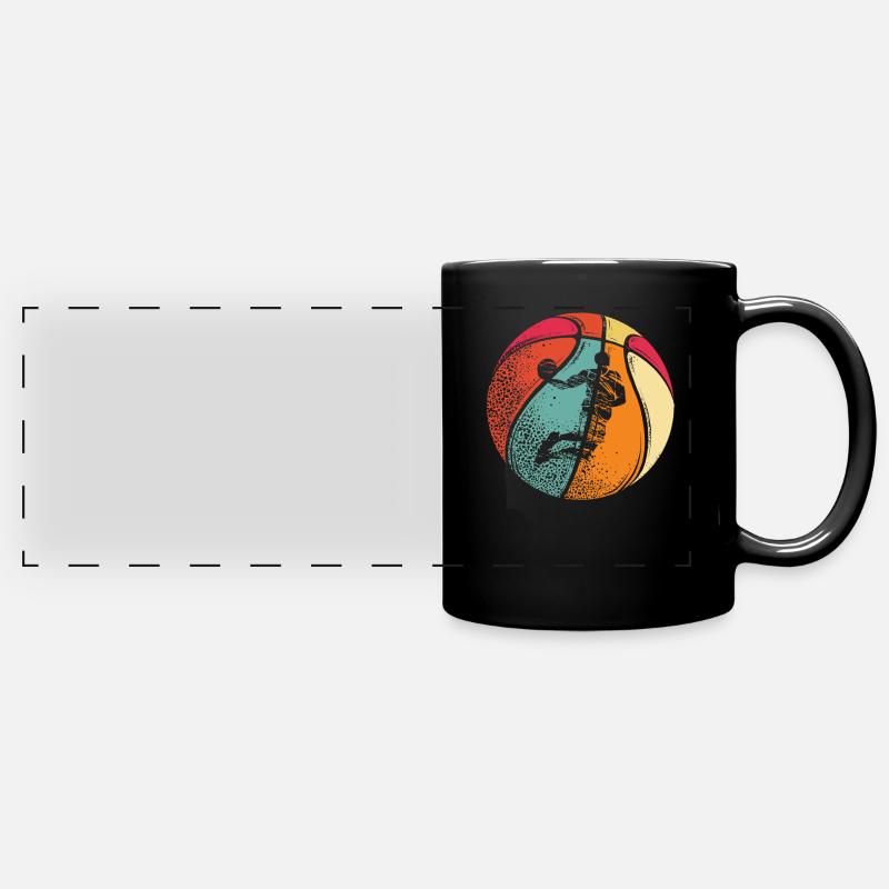 Basketball fan basketball player gift idea - Full Colour Panoramic Mug - black