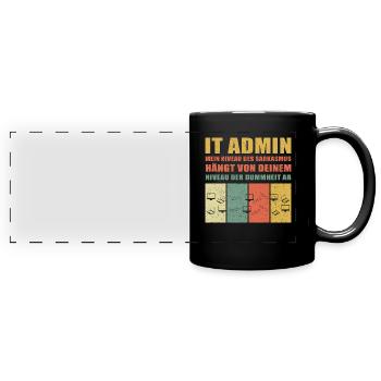 IT Admin IT-Administrator Informatiker Geschenk - Panorama-Tasse farbig - Schwarz - Vorne