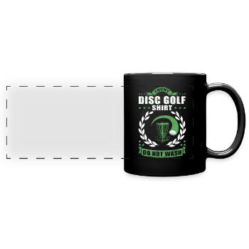 Discgolf | Discgolfspieler Discgolfer Geschenk - Panorama-Tasse farbig - Schwarz - Vorne