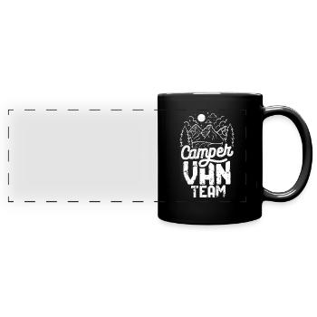 Campervan équipe camping-car caravane caravane - Mug panoramique uni - noir - Devant