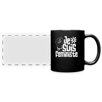 Je suis Feministe Feministin Feminist - Panorama-Tasse farbig - Schwarz - Vorne