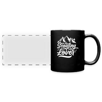 Pfadfinder Liebhaber Zeltlager Sippe Pfadfinden - Panorama-Tasse farbig - Schwarz - Vorne