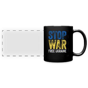 L’Ukraine arrête la guerre - Mug panoramique uni - noir - Devant
