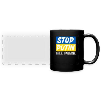 Arrêtez Poutine - Mug panoramique uni - noir - Devant