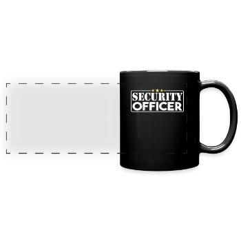 Wachmann Sicherheistmann Security Sicherheit - Panorama-Tasse farbig - Schwarz - Vorne