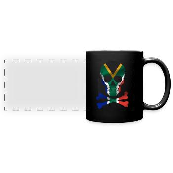 Drapeau de l’Afrique du Sud - Mug panoramique uni - noir - Devant