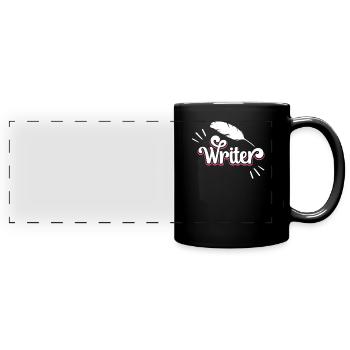 Author Writer Writer Writing - Full Colour Panoramic Mug - black - Front