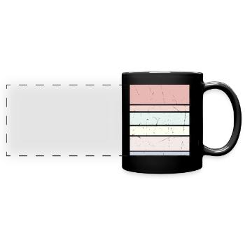 Rectangle pastel d’arrière-plan - Mug panoramique uni - noir - Devant