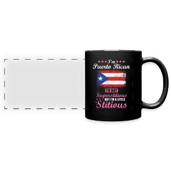 Puerto Rican Gift Funny Saying Puerto - Full Colour Panoramic Mug - black - Front