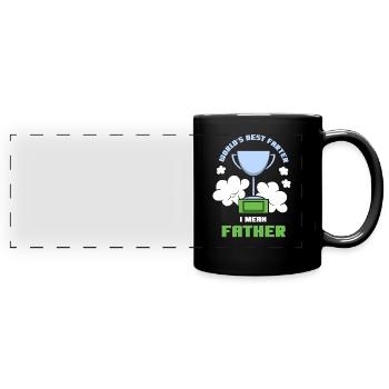 World's Best Farter Ich Meine Vater Papa Papi - Panorama-Tasse farbig - Schwarz - Vorne