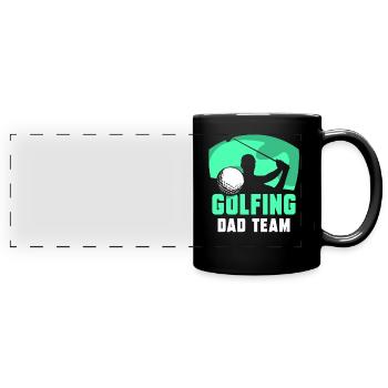 Golfing Papa Team Golfer Father Father Day Daddy - Full Colour Panoramic Mug - black - Front